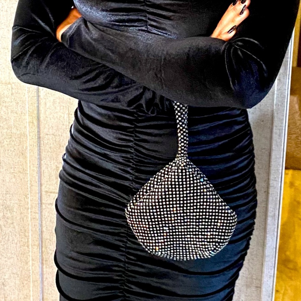 Small black velvet dress. Homecoming